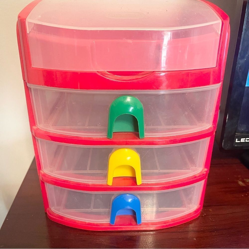 Vintage Little Tikes Storage Drawer Unit with Transparent Drawers
